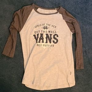 Vans women's small baseball style shirt